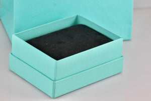 Tiffany & Co. Small Black Suede Silk Earrings Presentation Box Packaging