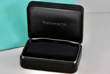 Load image into Gallery viewer, Tiffany &amp; Co. Small Black Suede Silk Earrings Presentation Box Packaging
