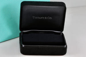 Tiffany & Co. Small Black Suede Silk Earrings Presentation Box Packaging