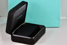 Load image into Gallery viewer, Tiffany &amp; Co. Small Black Suede Silk Earrings Presentation Box Packaging
