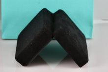 Load image into Gallery viewer, Tiffany &amp; Co. Small Black Suede Silk Earrings Presentation Box Packaging

