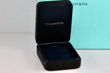 Load image into Gallery viewer, Tiffany &amp; Co. Small Black Suede Royal Blue Silk Necklace Presentation Box Packaging
