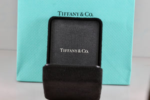 Tiffany & Co. Small Black Suede Gray Necklace Presentation Box Packaging