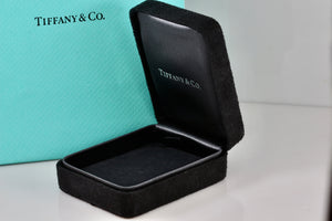 Tiffany & Co. Small Black Suede Silk Necklace Presentation Box Packaging