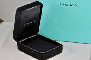 Tiffany & Co. Small Black Suede Silk Necklace Presentation Box Packaging