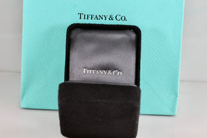 Tiffany & Co. Small Black Suede Silk Necklace Presentation Box Packaging