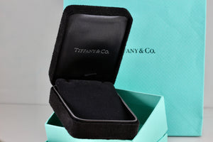 Tiffany & Co. Small Black Suede Silk Necklace Presentation Box Packaging