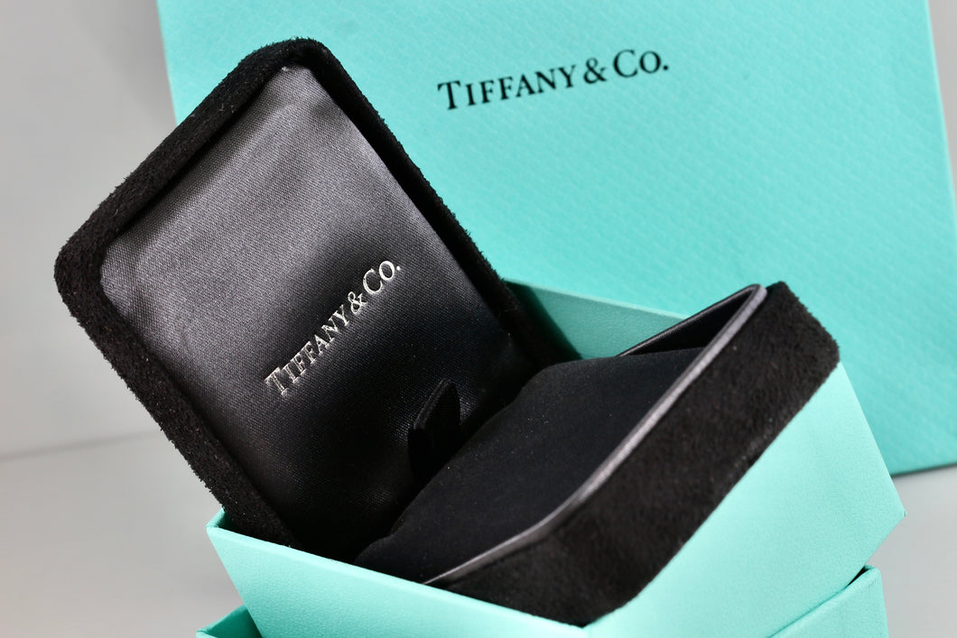 Tiffany & Co. Small Black Suede Silk Necklace Presentation Box Packaging