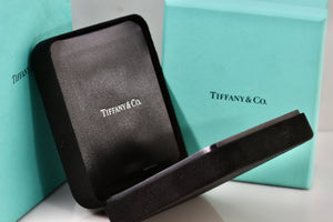 Tiffany & Co. Large Black Suede Silk Necklace Presentation Box Packaging