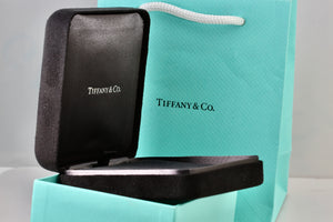 Tiffany & Co. Large Black Suede Silk Necklace Presentation Box Packaging