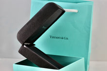 Load image into Gallery viewer, Tiffany &amp; Co. Large Black Suede Silk Necklace Presentation Box Packaging
