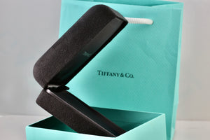 Tiffany & Co. Large Black Suede Silk Necklace Presentation Box Packaging