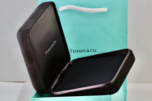 Load image into Gallery viewer, Tiffany &amp; Co. Large Black Suede Silk Necklace Presentation Box Packaging
