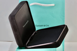 Tiffany & Co. Large Black Suede Silk Necklace Presentation Box Packaging