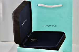 Tiffany & Co. Large Black Suede Royal Blue Presentation Box Packaging