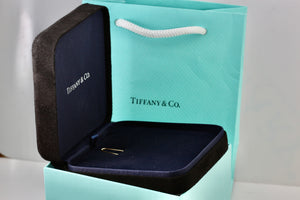 Tiffany & Co. Large Black Suede Royal Blue Presentation Box Packaging