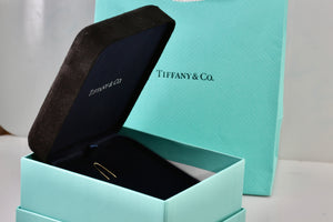 Tiffany & Co. Large Black Suede Royal Blue Presentation Box Packaging