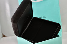 Load image into Gallery viewer, Tiffany &amp; Co. Large Black Suede Silk Earrings Presentation Box Packaging
