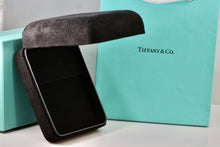 Load image into Gallery viewer, Tiffany &amp; Co. Large Black Suede Silk Earrings Presentation Box Packaging

