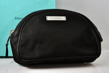 Load image into Gallery viewer, Tiffany &amp; Co. Small Black &amp; Teal Blue Make-Up Bag Purse
