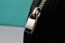 Load image into Gallery viewer, Tiffany &amp; Co. Small Black &amp; Teal Blue Make-Up Bag Purse
