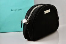 Load image into Gallery viewer, Tiffany &amp; Co. Small Black &amp; Teal Blue Make-Up Bag Purse

