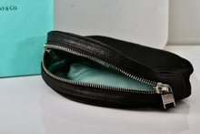 Load image into Gallery viewer, Tiffany &amp; Co. Small Black &amp; Teal Blue Make-Up Bag Purse

