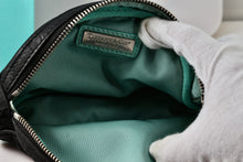 Load image into Gallery viewer, Tiffany &amp; Co. Small Black &amp; Teal Blue Make-Up Bag Purse
