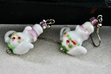 Load image into Gallery viewer, Hand Made Porcelain Ceramic Dangle Tea Pot Costume Earrings
