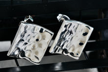 Load image into Gallery viewer, Vintage Sterling Silver Mexico Hammered Concave Square Stud Earrings Signed &amp; KN
