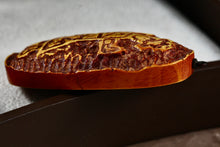 Load image into Gallery viewer, Vintage Mexico Mayan Carved Agate Wood Block Souvenir Pendant
