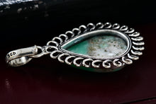 Load image into Gallery viewer, Sterling Silver Turquoise Teardrop Handmade Pendant
