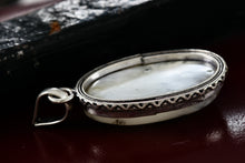 Load image into Gallery viewer, Sterling Silver White Jasper Agate Oval Handmade Pendant
