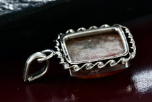 Load image into Gallery viewer, Sterling Silver Pink Rhodonite Square Handmade Pendant
