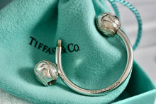 Load image into Gallery viewer, Tiffany &amp; Co. Silver Double Baseball Ball Horseshoe Keychain
