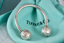 Load image into Gallery viewer, Tiffany &amp; Co. Silver Double Baseball Ball Horseshoe Keychain
