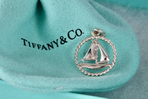 Tiffany & Co. Silver Twist Sailboat Charm Pendant