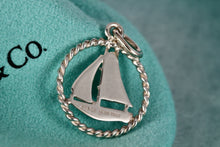 Load image into Gallery viewer, Tiffany &amp; Co. Silver Twist Sailboat Charm Pendant
