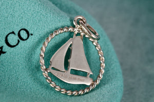 Tiffany & Co. Silver Twist Sailboat Charm Pendant