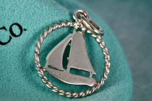 Tiffany & Co. Silver Twist Sailboat Charm Pendant