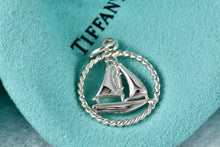 Load image into Gallery viewer, Tiffany &amp; Co. Silver Twist Sailboat Charm Pendant
