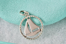 Load image into Gallery viewer, Tiffany &amp; Co. Silver Twist Sailboat Charm Pendant
