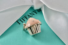 Load image into Gallery viewer, Tiffany &amp; Co. Silver Pink Enamel Cupcake Pendant Charm
