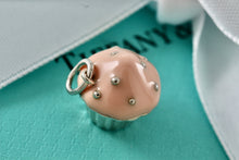 Load image into Gallery viewer, Tiffany &amp; Co. Silver Pink Enamel Cupcake Pendant Charm
