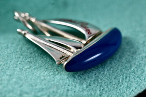 Tiffany & Co. Paloma Picasso Silver Blue & Red Enamel Love Sailboat Charm Pendant