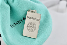 Load image into Gallery viewer, Tiffany &amp; Co. Silver Rectangle &quot;Passport&quot; Charm Pendant
