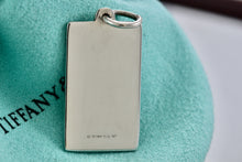 Load image into Gallery viewer, Tiffany &amp; Co. Silver Rectangle &quot;Passport&quot; Charm Pendant

