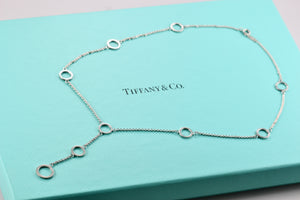 Tiffany & Co. Multi Circles Dangling Drop 16.5" Necklace