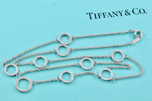 Tiffany & Co. Multi Circles Dangling Drop 16.5" Necklace