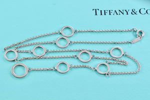 Tiffany & Co. Multi Circles Dangling Drop 16.5" Necklace